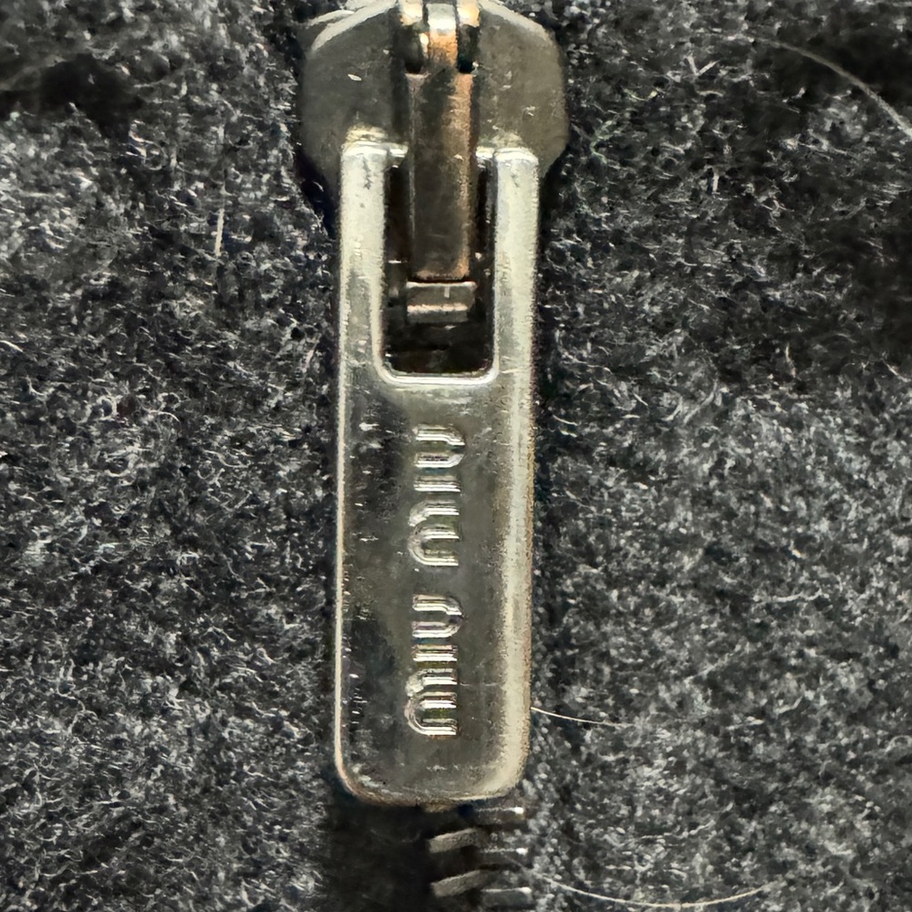 Miu Miu By Prada Wool Coat With Hood In Grey Size… - image 4